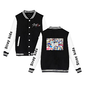 Stray Kids Baseball Uniform Bomber Jacket - Streetwear Hip Hop Jackets