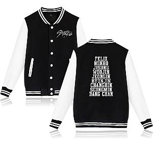 Kpop Stray Kids Jacket - Baseball Uniform Coat Bomber Jacket Straykids All Member Name Print Casual Hip Hop Brand Coats