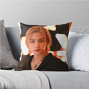 Stray Kids Pillows - Blonde Hyunjin Stray Kids Throw Pillow
