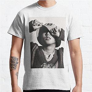 Stray Kids T-Shirts - Han Jisung Stray Kids 3racha hot black and white  Classic T-Shirt