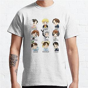 Stray Kids T-Shirts - Stray Kids Chibi All Members Classic T-Shirt