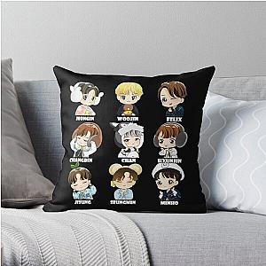 Stray Kids Pillows - Stray Kids Chibi All Members Throw Pillow