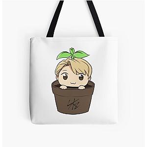 Stray Kids Bags - Plant Han Jisung Chibi All Over Print Tote Bag