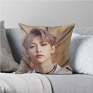 Stray Kids Pillows - Lee Felix Levanter Logo Stray Kids 3RACHA Throw Pillow