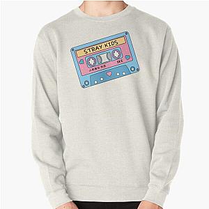 Stray Kids Sweatshirts - Stray Kids Cute Retro Pastel Cassette Tape Blue Pink Pullover Sweatshirt