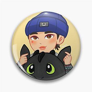 Stray Kids Pins - Hyunjin and Toothless Plushie Chibi Pin