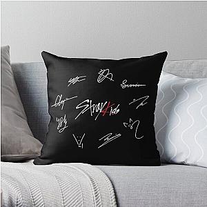Stray Kids Pillows - Stray Kids signatures auphtographs  Throw Pillow