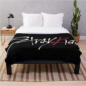 Stray Kids Blanket - Stray Kids Logo White Throw Blanket