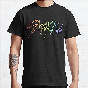 Stray Kids T-Shirts - Stray Kids Rainbow Logo Classic T-Shirt