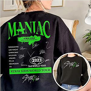 Stray Kids Sweatshirts - 2nd World Tour MANIAC Signature Sweatshirt