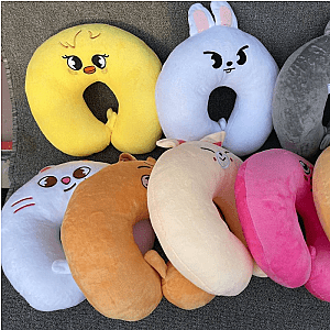 Stray Kids Pillows Neck Pillows Kawaii Stuffed Animals Car Headrest U Shape Travel Pillow