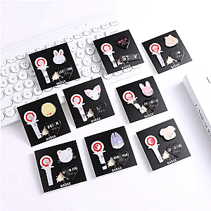Stray Kids Pins SKZ small animal support stick brooch three pieces Stray Kids Pins