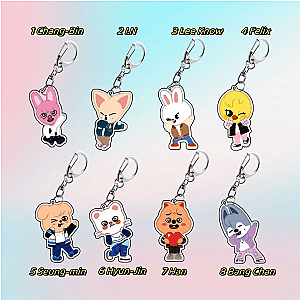 Stray Kids Keychains Felix Bang Chan Hwang Hyun Jin Chang-Bin Stray Kids Keychains