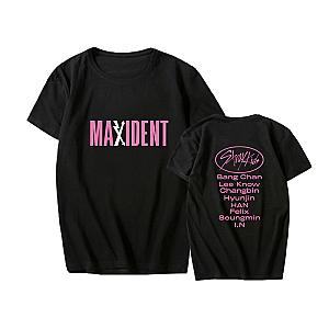 Stray Kids T-Shirts - Hot! MAXIDENT Logo Stray Kids T-Shirt