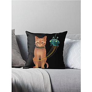 Stray game - cat and robot Throw Pillow