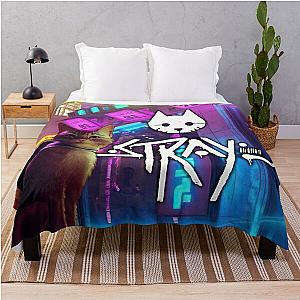 stray game cat sad Throw Blanket