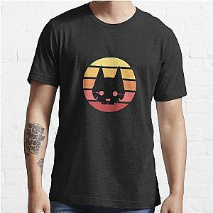 Stray Game Cat black on Colorful background Essential T-Shirt