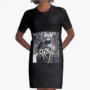 Stray Game Cat Graphic T-Shirt Dress