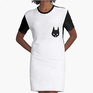 Stray Game Cat Graphic T-Shirt Dress