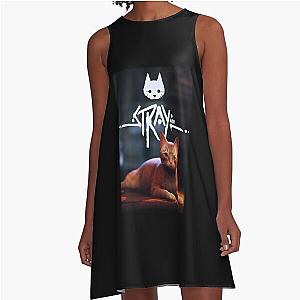 Stray Game Cat A-Line Dress