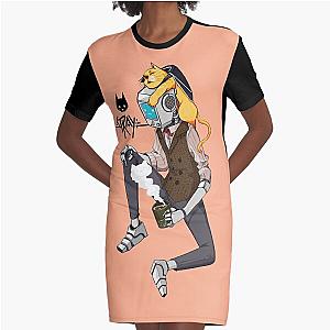 Stray Cat and Companion - Stray Game Graphic T-Shirt Dress