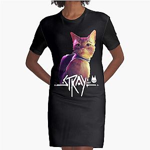 stray game stray video game   Graphic T-Shirt Dress