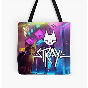 stray game cat sad All Over Print Tote Bag