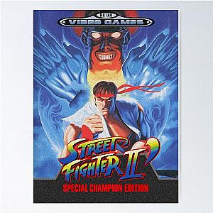 Street Fighter II - Retro Video Games Poster