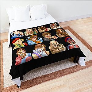 Defeated Portraits Super Street Fighter Comforter