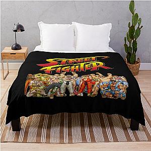 Street Fighter  retro game Throw Blanket