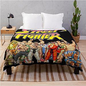 Street Fighter retro game Throw Blanket