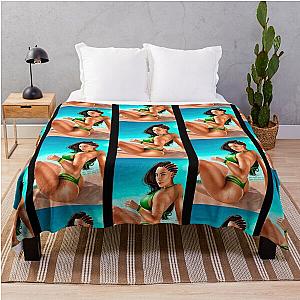 LAURA MASTUSDA STREET FIGHTER  Throw Blanket