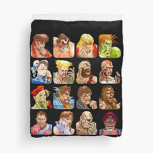 Defeated Portraits Super Street Fighter Duvet Cover