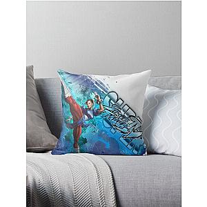 Super Street Fighter 4 - Grunge of Chun Li Throw Pillow