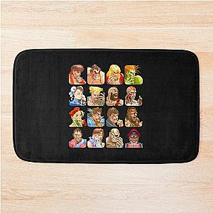 Defeated Portraits Super Street Fighter Bath Mat