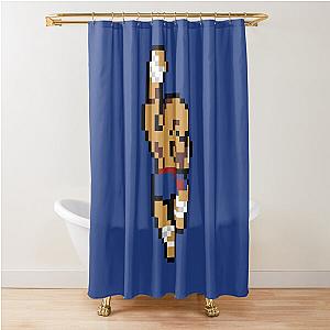 Sagat Tiger Uppercut - Street Fighter Retro 8-bit Pixel Art Shower Curtain