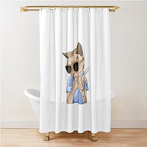 street fighter cat Shower Curtain