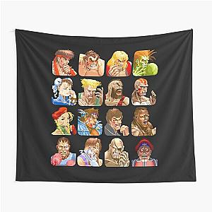 Defeated Portraits Super Street Fighter Tapestry