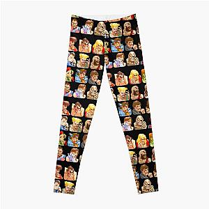 Defeated Portraits Super Street Fighter Leggings