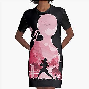 Sakura - Street Fighter *Negative Illusion* Graphic T-Shirt Dress