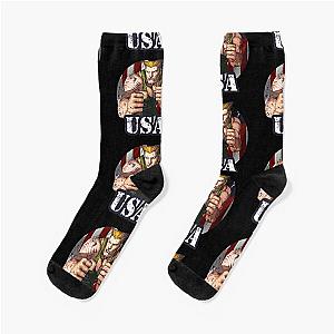 usa patriot street fighter Socks