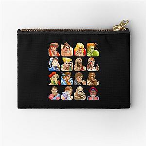 Defeated Portraits Super Street Fighter Zipper Pouch