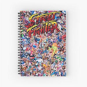 Street Fighter Character Collage Spiral Notebook