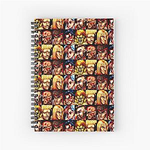 Street Fighter Retro Character List Spiral Notebook