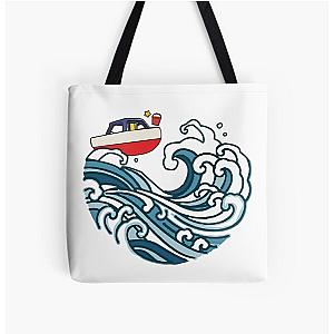 boat on big wave All Over Print Tote Bag RB2212
