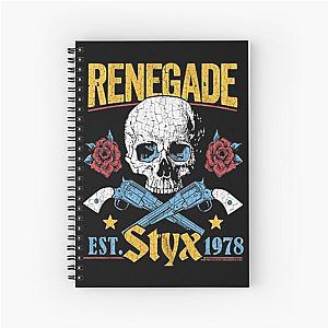 Styx 70s Rock 1978 Renegade Tour Spiral Notebook