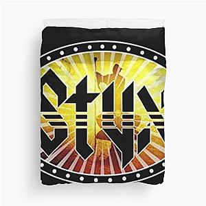 Styx 1972 Rock Band Wooden Nickel On Stage Bright Lights Duvet Cover