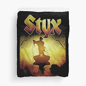 Styx 1972 American Rock Band Creepy Ferry Darkness in Light Duvet Cover