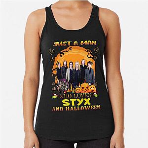Just a Man Who Loves STYX Halloween Racerback Tank Top
