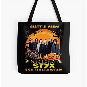 Just A Man Who Loves STYX And Halloween All Over Print Tote Bag